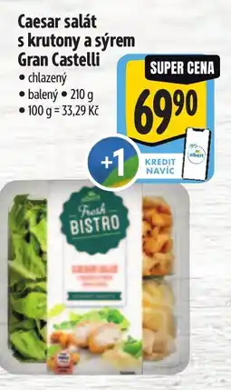Albert Caesar salát s krutony a sýrem Gran Castelli nabídka