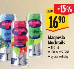 Albert Magnesia Mocktails nabídka