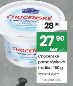 Kubík potraviny Chocenské pomazánkové tradiční nabídka
