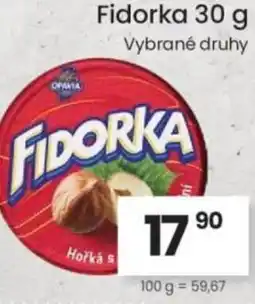 Kubík potraviny Opavia Fidorka nabídka