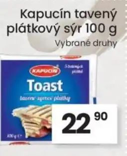 Kubík potraviny Kapucín tavený plátkový sýr nabídka