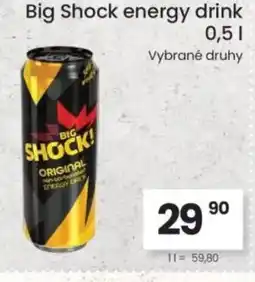 Kubík potraviny Big Shock energy drink nabídka