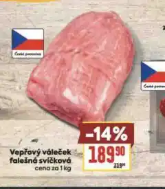 Billa Vepřový váldeček falešná svíčková nabídka