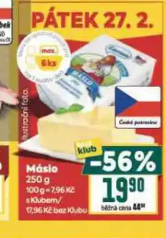 Billa Máslo nabídka