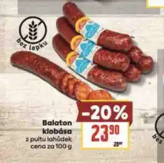 Billa Balaton klobása nabídka