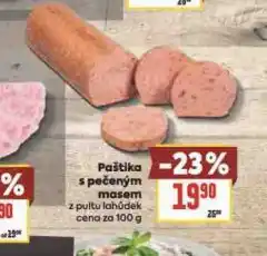 Billa Paštika s pečeným masem nabídka