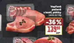 Billa Vepřová pečeně s kostí, plátky nabídka