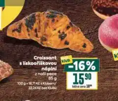 Billa Croissant s lískooříškovou náplní nabídka