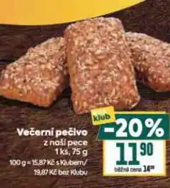 Billa Večerní pečivo nabídka