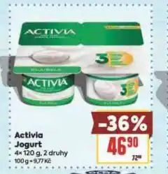 Billa Activia jogurt nabídka