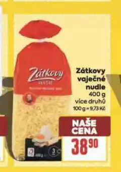 Billa Zátkovy vaječné těstoviny nabídka