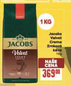 Billa Jacobs velvet crema zrnková káva nabídka