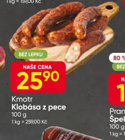 Hruška Kmotr Klobása z pece nabídka