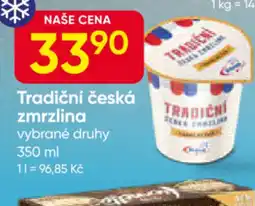 Hruška Tradiční česká zmrzlina nabídka