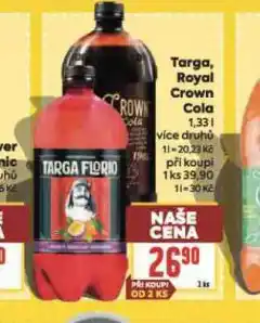 Billa Royal crown cola nabídka