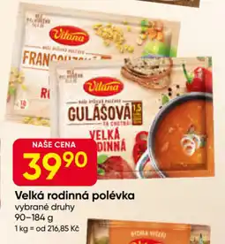 Hruška Velká rodinná polévka nabídka