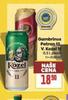 Billa Pivo gambrinus patron 12 nabídka