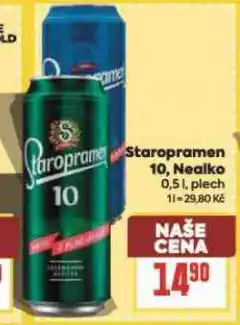 Billa Pivo staropramen nealko nabídka
