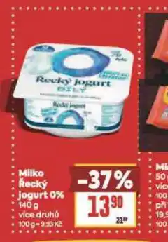 Billa Milko řecký jogurt 0% nabídka