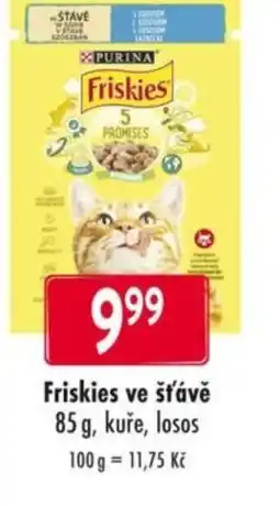Qanto Friskies ve šťávě, kuře, losos nabídka