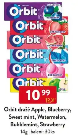 Qanto Orbit dražé Apple, Blueberry, Sweet mint, Watermelon, Bubblemint, Strawberry nabídka