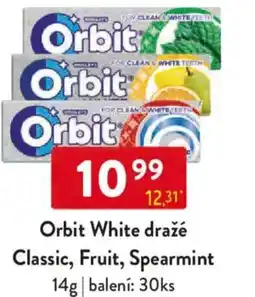 Qanto Orbit White dražé Classic, Fruit, Spearmint nabídka