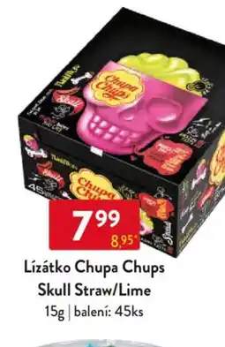 Qanto Lízátko Chupa Chups Skull Straw/Lime nabídka
