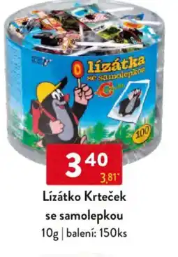 Qanto Lízátko Krteček se samolepkou nabídka