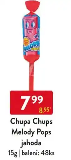 Qanto Chupa Chups Melody Pops jahoda nabídka