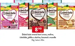 Qanto Dobrá kaše ovesná lesní ovoce, malina, čokoláda, jablko a skořice, karamel a mandle nabídka