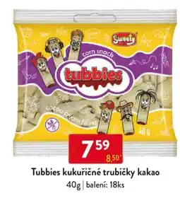 Qanto Tubbies kukuřičné trubičky kakao nabídka