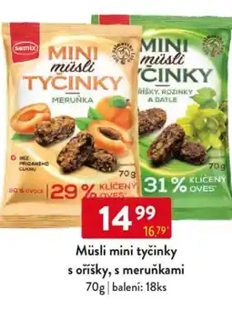 Qanto Müsli mini tyčinky s oříšky, s meruňkami nabídka