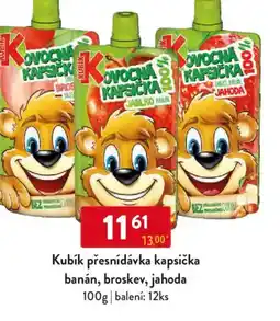 Qanto Kubík přesnídávka kapsička banán, broskev, jahoda nabídka