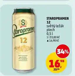 Penny Market STAROPRAMEN 12 světlý ležák plech nabídka