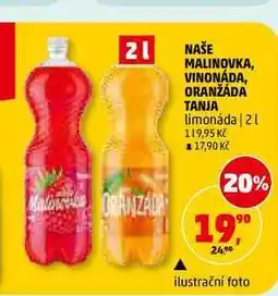 Penny Market NAŠE MALINOVKA, VINONÁDA, ORANŽÁDA TANJA nabídka