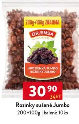 Qanto DR.Ensa Rozinky sušené Jumbo nabídka