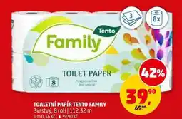 Penny Market TOALETNÍ PAPÍR TENTO FAMILY, 8 rolí nabídka