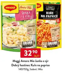 Qanto Maggi Amore Mio šunka a sýr Dobrý hostinec Kuře na paprice nabídka