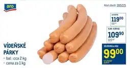 Makro Vídeňské párky* • nabídka