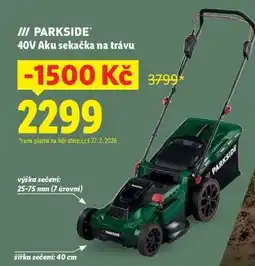 Lidl PARKSIDE 40V Aku sekačka na trávu nabídka