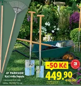 PARKSIDE Rýč/vidle/lopata