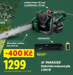 Lidl PARKSIDE Elektrická řetězová pila 2200 W nabídka