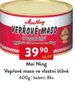 Qanto Mei Ning Vepřové maso ve vlastní šťávě nabídka
