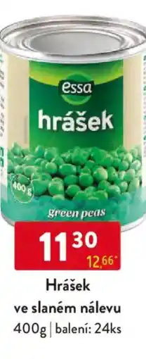 Qanto Essa Hrášek ve slaném nálevu nabídka