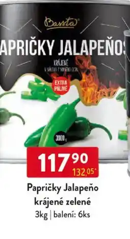 Qanto Bassta Papričky Jalapeňo krájené zelené nabídka