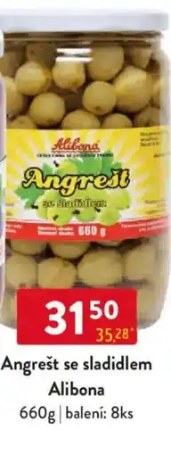 Qanto Angrešt se sladidlem Alibona nabídka