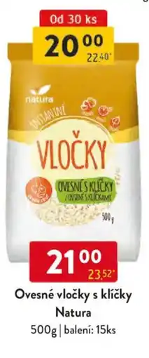 Qanto Ovesné vločky s klíčky Natura nabídka