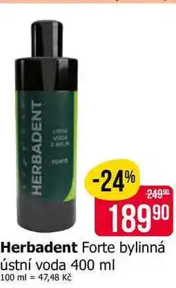 Teta Herbadent Forte bylinná ústní voda nabídka