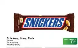 Tamda Foods Snickers, Mars, Twix tyčinka od 36,5g - 51g nabídka