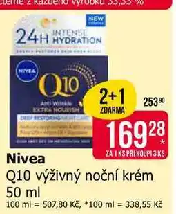 Teta Nivea Q10 výživný noční krém nabídka